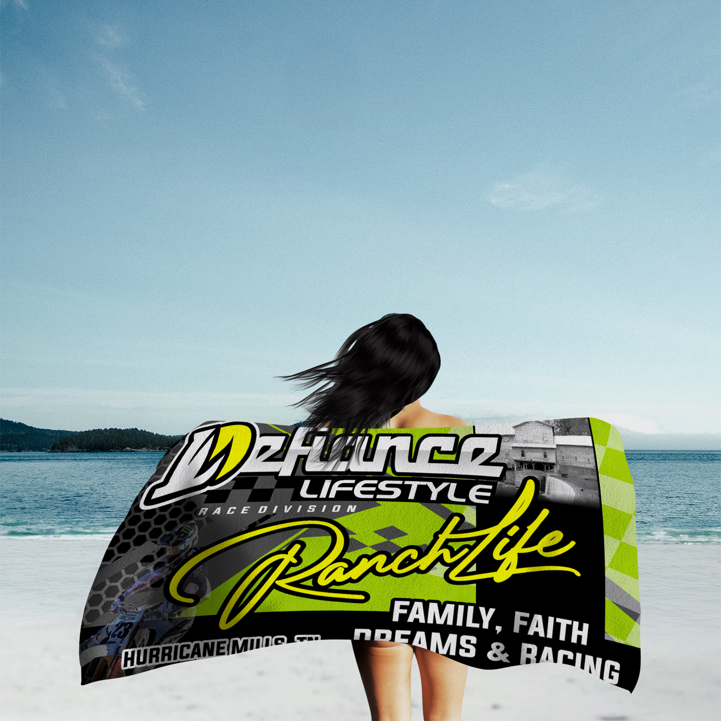 Random Sample - Full Color 15oz 30" x 60" Beach Towel