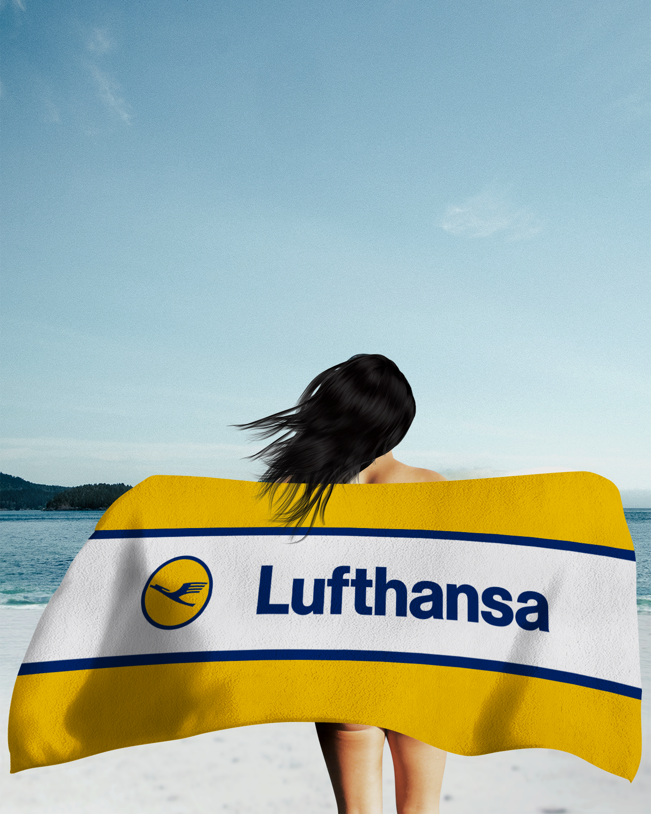 Random Sample - Full Color 15oz 30" x 60" Beach Towel