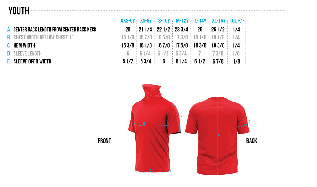 Youth Size Chart