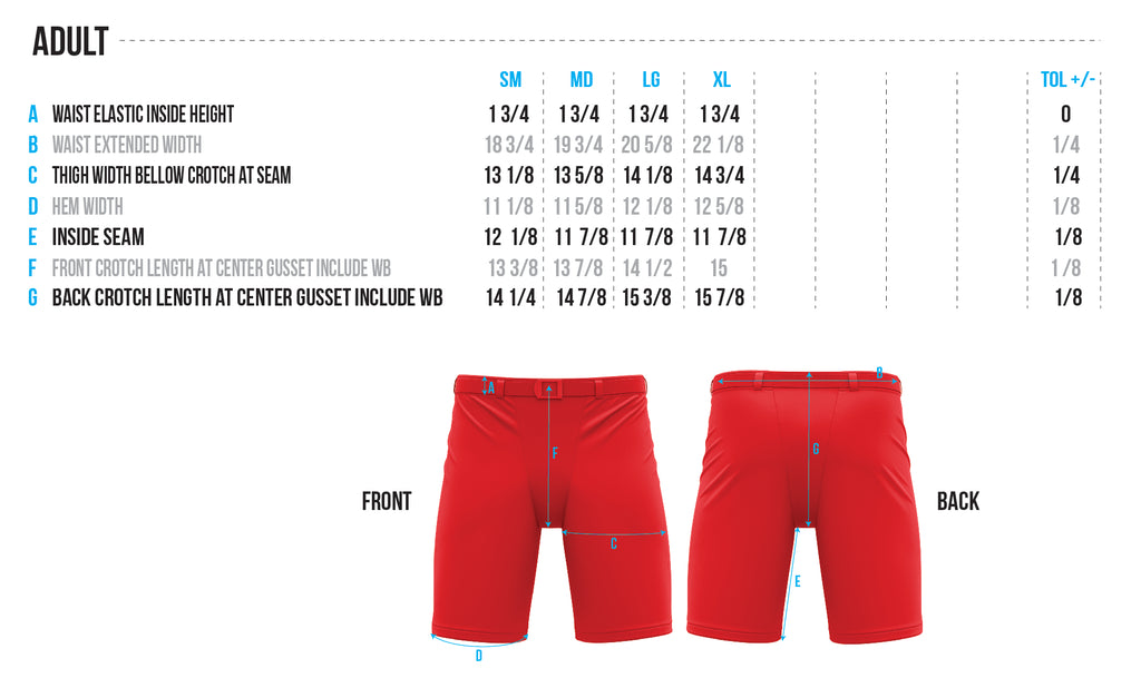 Adult Size Chart
