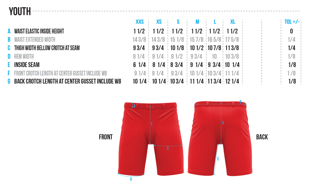 Youth Size Chart