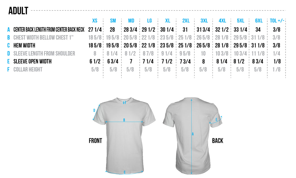 Adult Size Chart