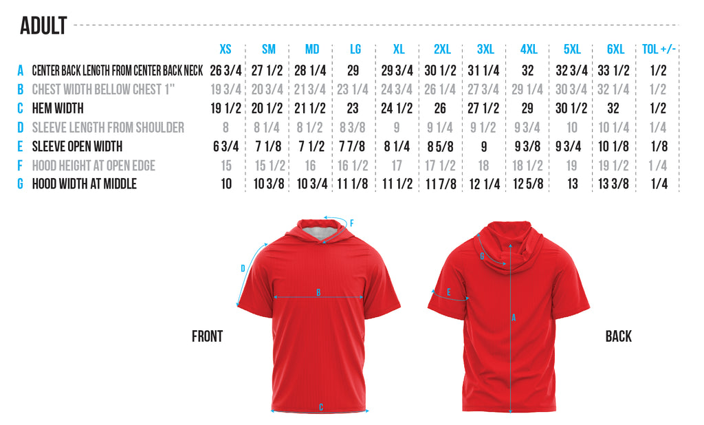 Adult Size Chart