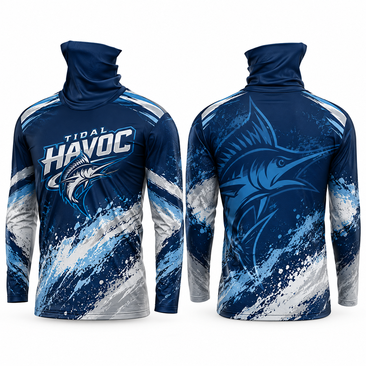 Men's Gaiter Long Sleeve T-Shirt — Tidal Havoc Marlin