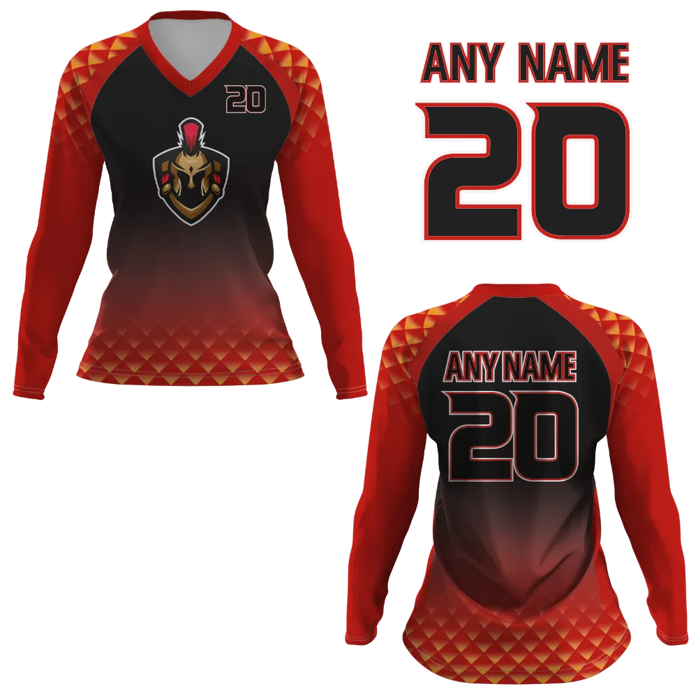 Customizable Long-sleeve Volleyball Jersey - Customer's Product with price 51.00 ID KGU8Fzb9hOMKBpHScJMf3aOJ