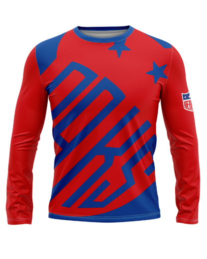 BASEBALL Long Sleeve T-shirt Patriot Sports  Back  View.