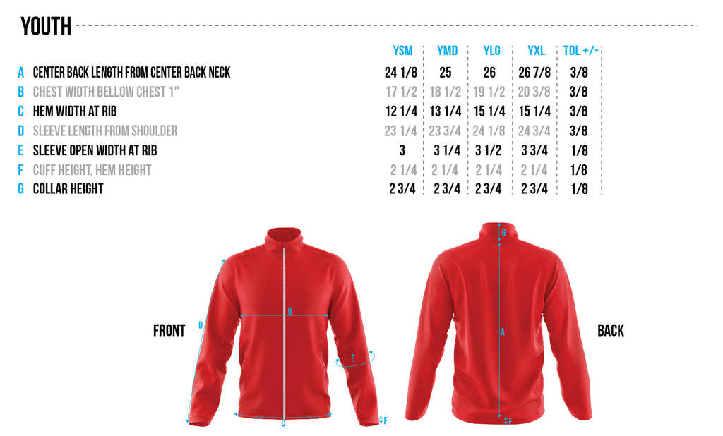 Youth Size Chart