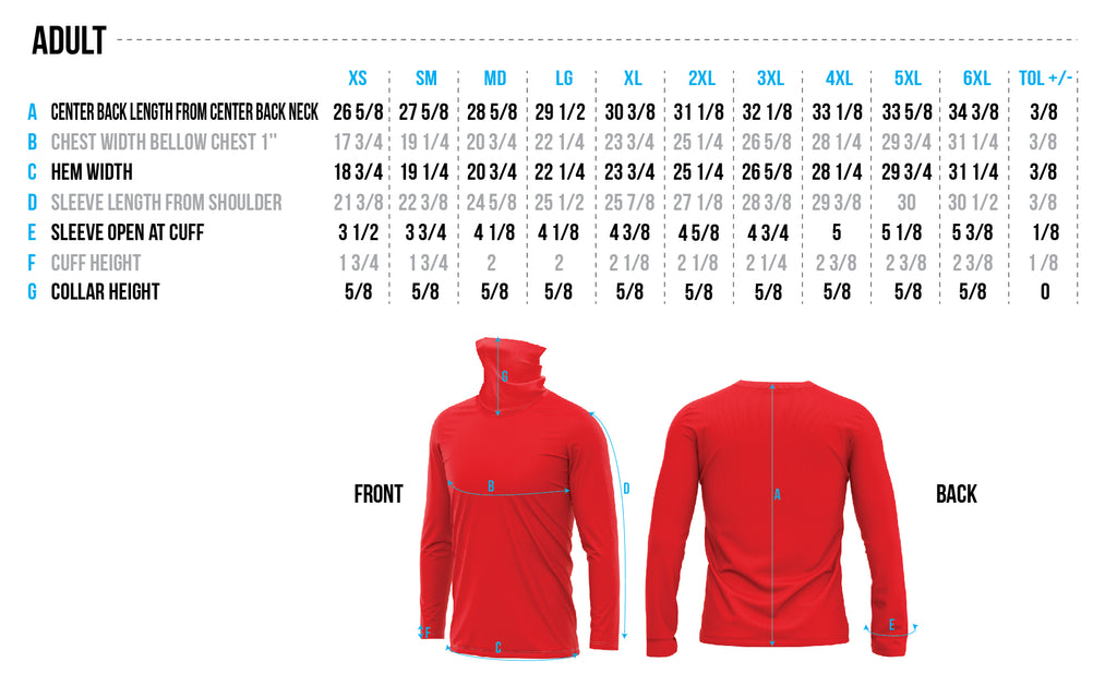 Adult Size Chart