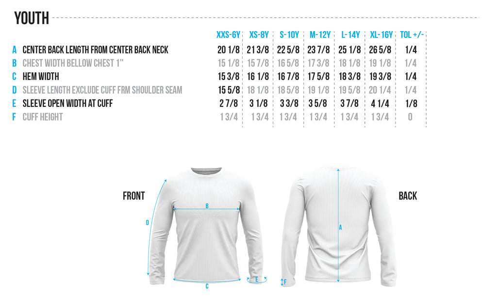 Youth Size Chart