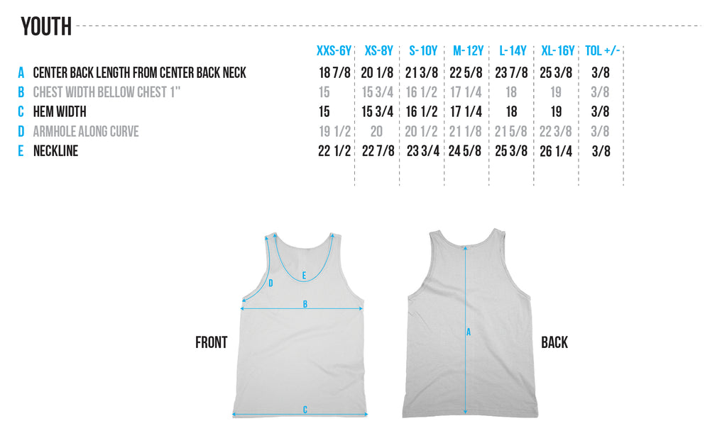 Youth Size Chart