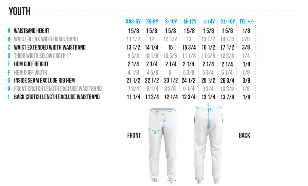 Youth Size Chart