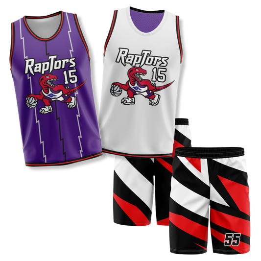 Reversible Basketball Sleeveless Jersey & Reversible Mesh Shorts Combo Sample