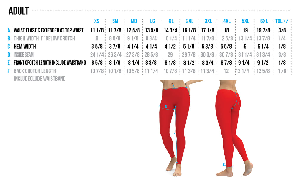 Adult Size Chart