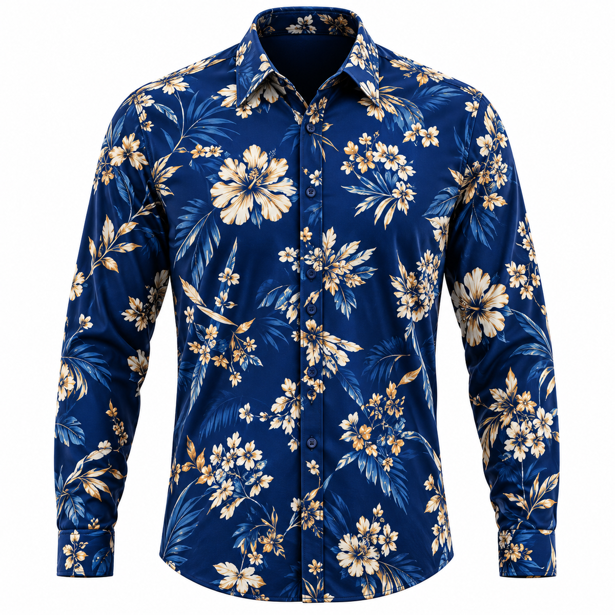 Men's Long Sleeve Button-Up Shirt mockup 1
