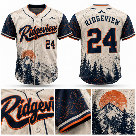 Full Button Baseball Jersey