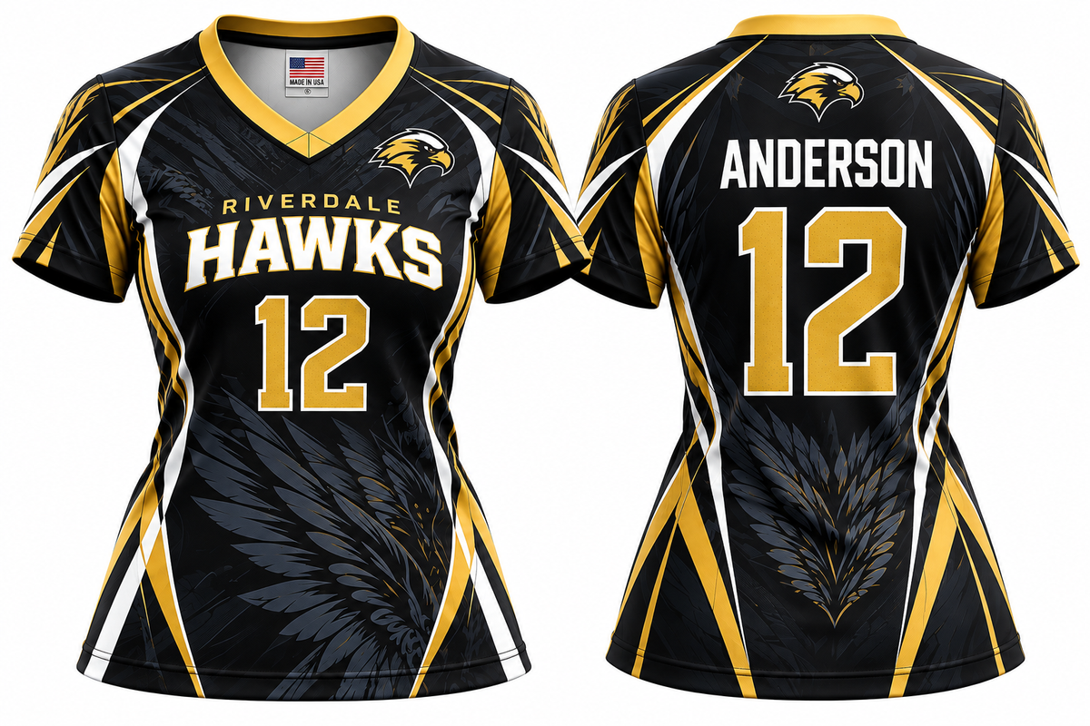 Volleyball Short Sleeve V-Neck Jersey 03