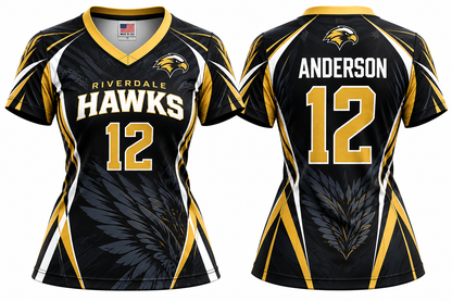 Volleyball Short Sleeve V-Neck Jersey 03