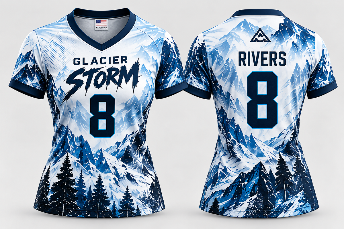 Volleyball Short Sleeve V-Neck Jersey 02