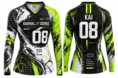Volleyball Long Sleeve V-Neck Jersey 01